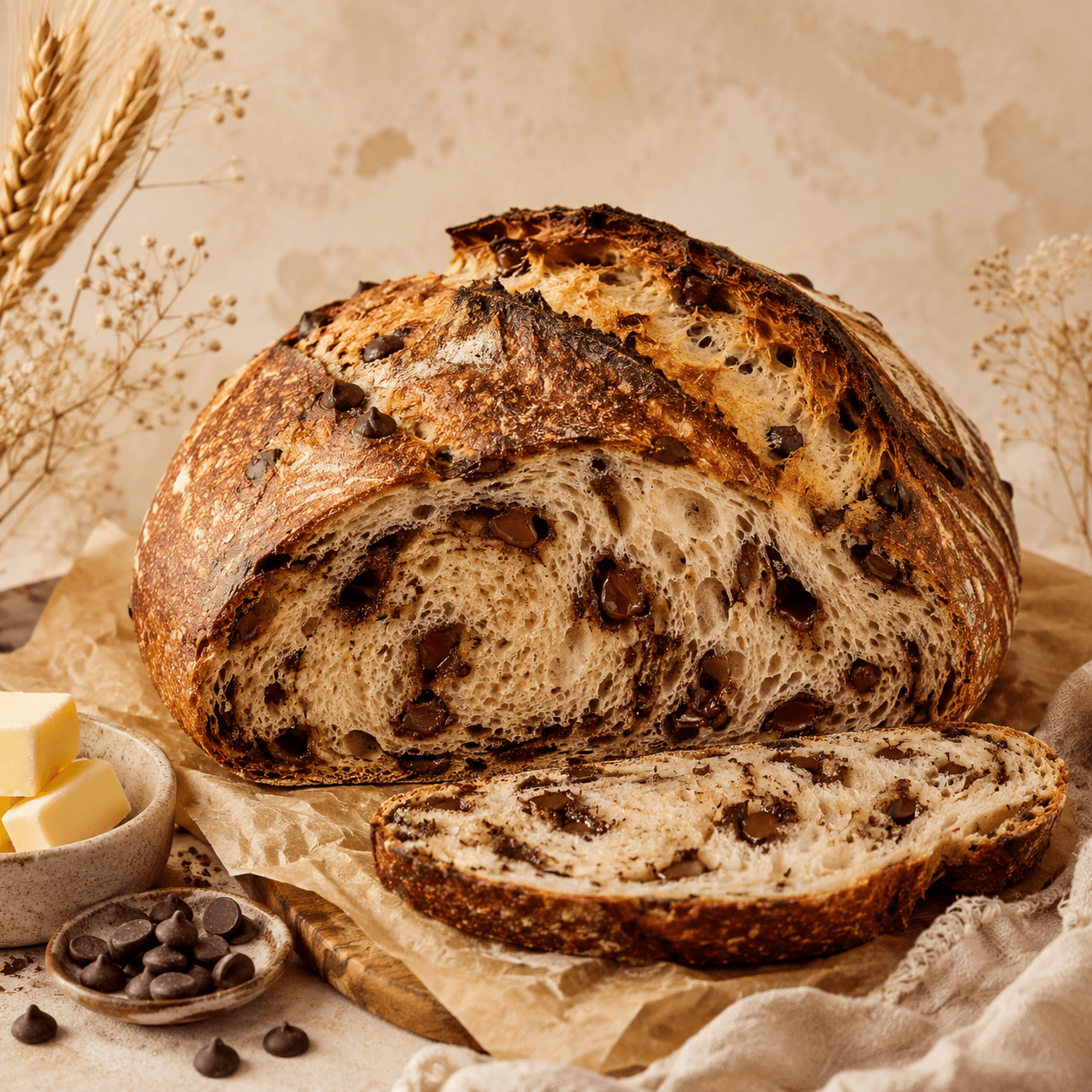 Chocolate Chip and Butter Sourdough