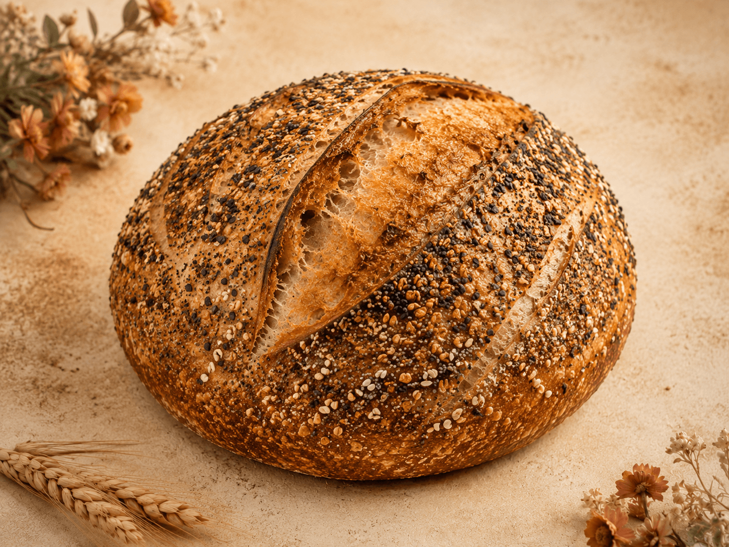 Everything Sesame Seed Sourdough